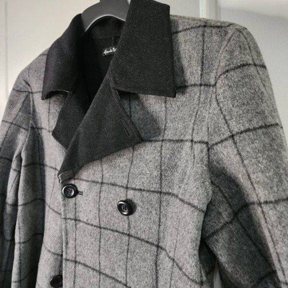 Alexandra Bartlett Jacket Gray/Black Medium 100% Wool Blazer Old Money Luxury - Picture 3 of 4